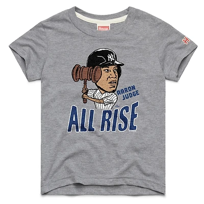 Youth Homage Aaron Judge Navy New York Yankees Caricature Tri-Blend T-Shirt