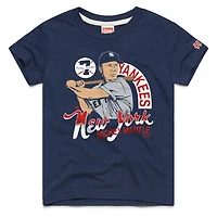 T-shirt en mélange de trois matières, hommage à Mickey Mantle, bleu marine, collection Cooperstown des Yankees New York, pour jeunes.