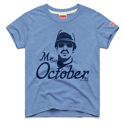 Youth Homage Reggie Jackson Light Blue New York Yankees Cooperstown Collection Player Graphic Tri-Blend T-Shirt