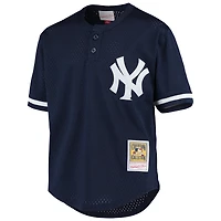 Mitchell & Ness Derek Jeter Navy New York Yankees Cooperstown Collection Maillot d'entraînement au bâton en maille pour jeune