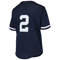 Mitchell & Ness Derek Jeter Navy New York Yankees Cooperstown Collection Maillot d'entraînement au bâton en maille pour jeune