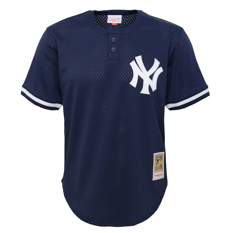 Youth Mitchell & Ness Don Mattingly Navy New York Yankees Cooperstown Collection Mesh Batting Practice Jersey