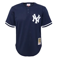 Youth Mitchell & Ness Don Mattingly Navy New York Yankees Cooperstown Collection Mesh Batting Practice Jersey