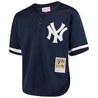 Jeunes Mitchell & Ness Mariano Rivera Navy New York Yankees Cooperstown Collection Maillot d'entraînement au bâton en maille