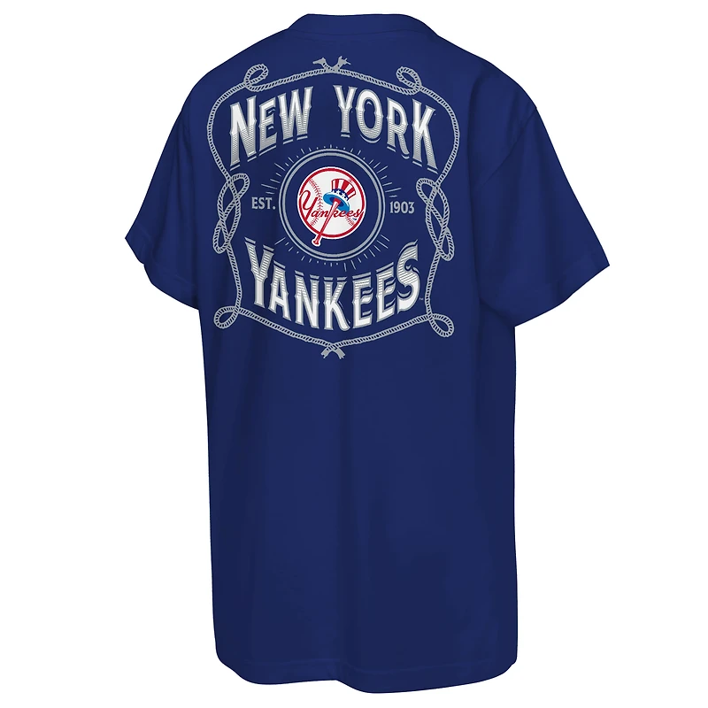Youth Mitchell & Ness  Navy New York Yankees Cooperstown Rodeo Rope T-Shirt