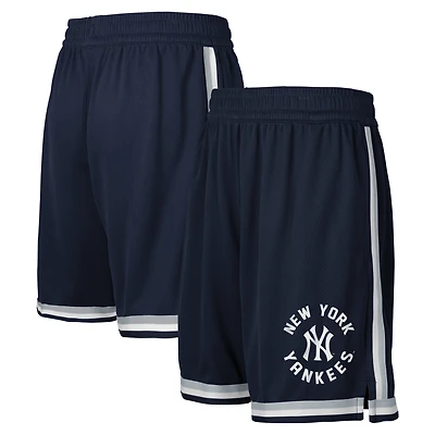 Short extensible bleu marine New York Yankees Hit Home pour jeunes