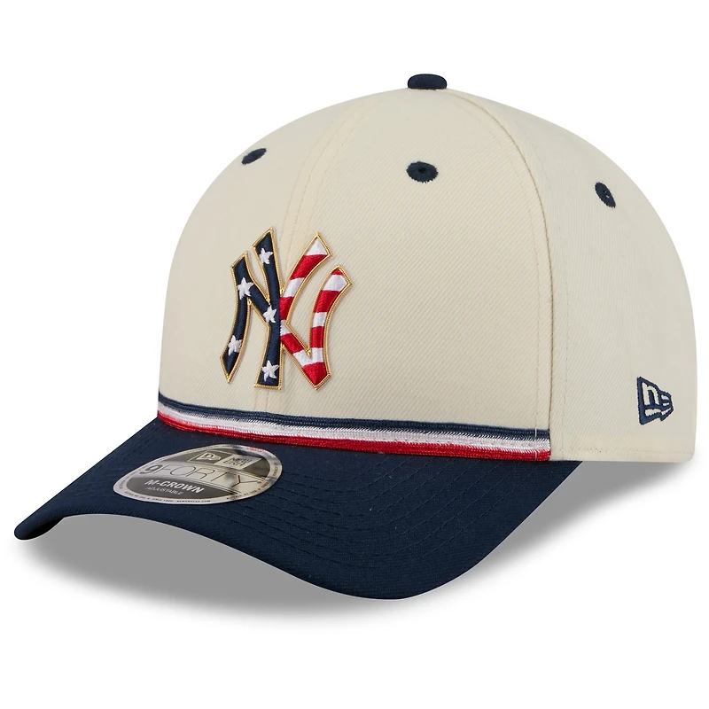 Youth New Era Cream/Navy New York Yankees USA 250 9FORTY M-Crown Adjustable Hat