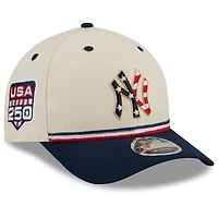Youth New Era Cream/Navy New York Yankees USA 250 9FORTY M-Crown Adjustable Hat