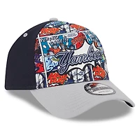 Casquette ajustable New Era New York Yankees 2025 MLB Players' Weekend 9FORTY bleu marine/gris pour jeunes