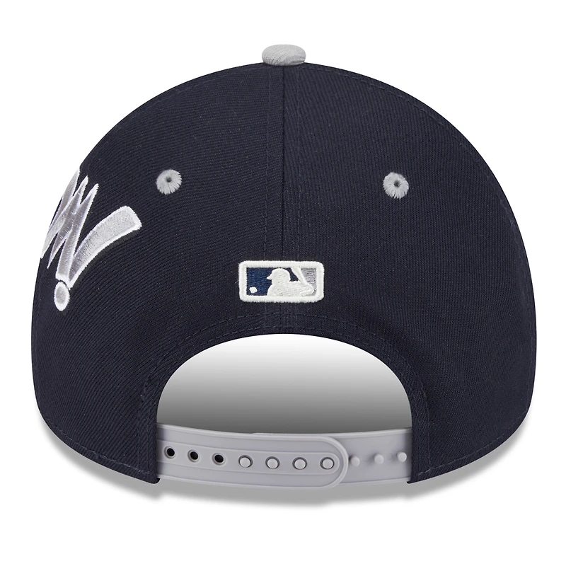 Casquette ajustable New Era New York Yankees 2025 MLB Players' Weekend 9FORTY bleu marine/gris pour jeunes