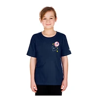 T-shirt New Era bleu marine pour jeune avec étoiles et casquette des Yankees de York