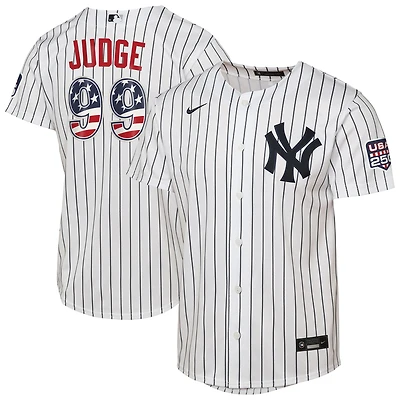 Youth Nike Aaron Judge White New York Yankees USA 250 Fourth of July Home Replica Jersey