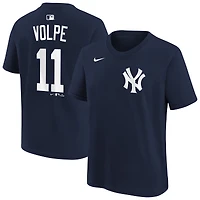 T-shirt Nike Anthony Volpe bleu marine des Yankees de New York pour enfant