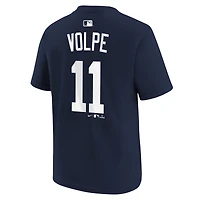 Youth Nike Anthony Volpe Navy New York Yankees Name & Number T-Shirt
