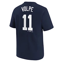 T-shirt Nike Anthony Volpe bleu marine avec nom et numéro de joueur des Yankees New York