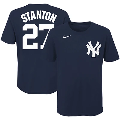 Enfant Nike Giancarlo Stanton Navy New York Yankees Nom et numéro du joueur - T-shirt