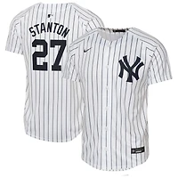 Maillot domicile Nike Giancarlo Stanton blanc des Yankees de New York, édition limitée pour jeunes