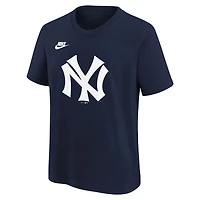 Youth Nike Navy New York Yankees Cooperstown Collection Team Logo T-Shirt