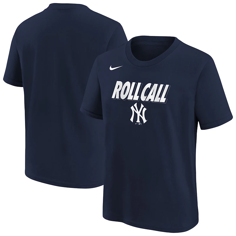 T-shirt Nike bleu marine pour jeunes des Yankees de New York
