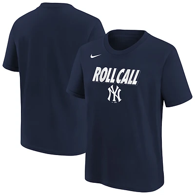 T-shirt Nike bleu marine pour jeunes des Yankees de New York