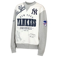 Sweat-shirt polaire Youth Outerstuff crème/gris New York Yankees Big League Power Hit