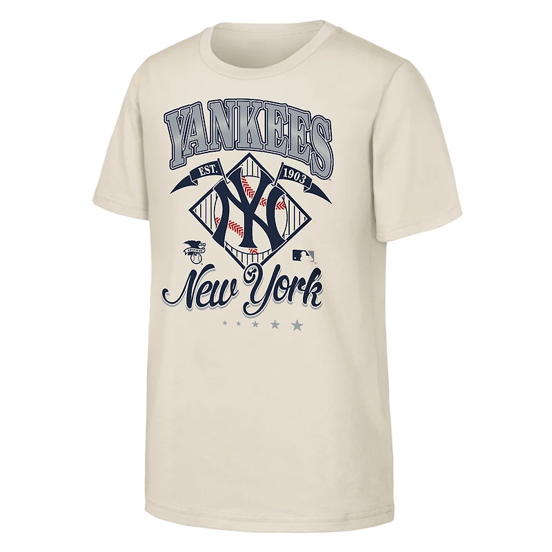 Youth Outerstuff  Natural New York Yankees Triple Hit T-Shirt