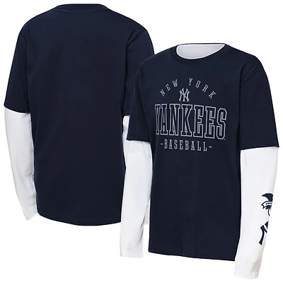 Youth Outerstuff Navy New York Yankees 3-in-1 Score Combo T-Shirt Set