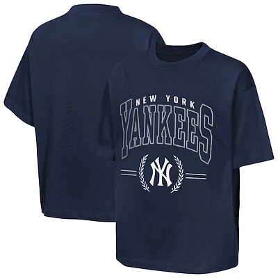 T-shirt premium de classe mondiale des Yankees New York, marine, pour jeunes la marque Outerstuff