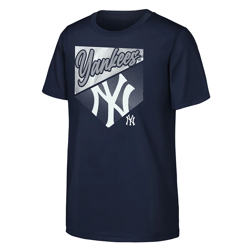 T-shirt Outerstuff bleu marine New York Yankees Prime Plate pour jeunes