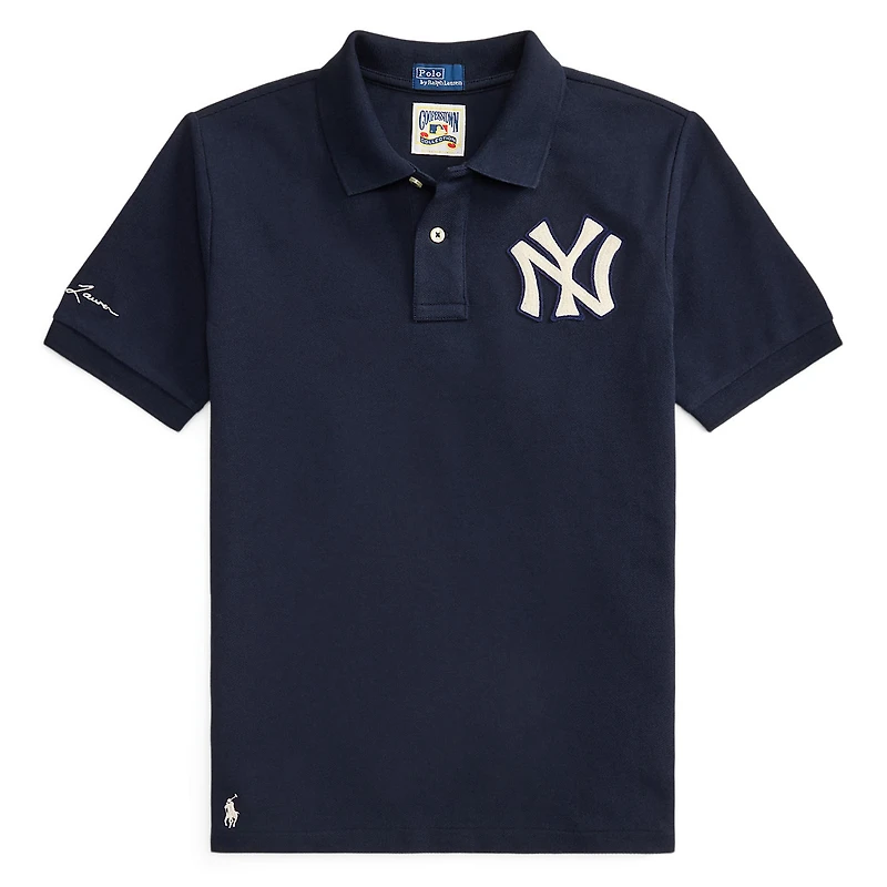 Polo Ralph Lauren bleu marine des Yankees pour jeunes