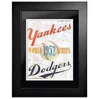 New York Yankees vs Los Angeles Dodgers 1952 World Series - Couverture de programme encadrée de 12 `` x 16 ''