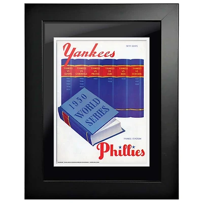 New York Yankees vs. Philadelphia Phillies 1950 World Series - 12'' x 16'' Framed Program Cover