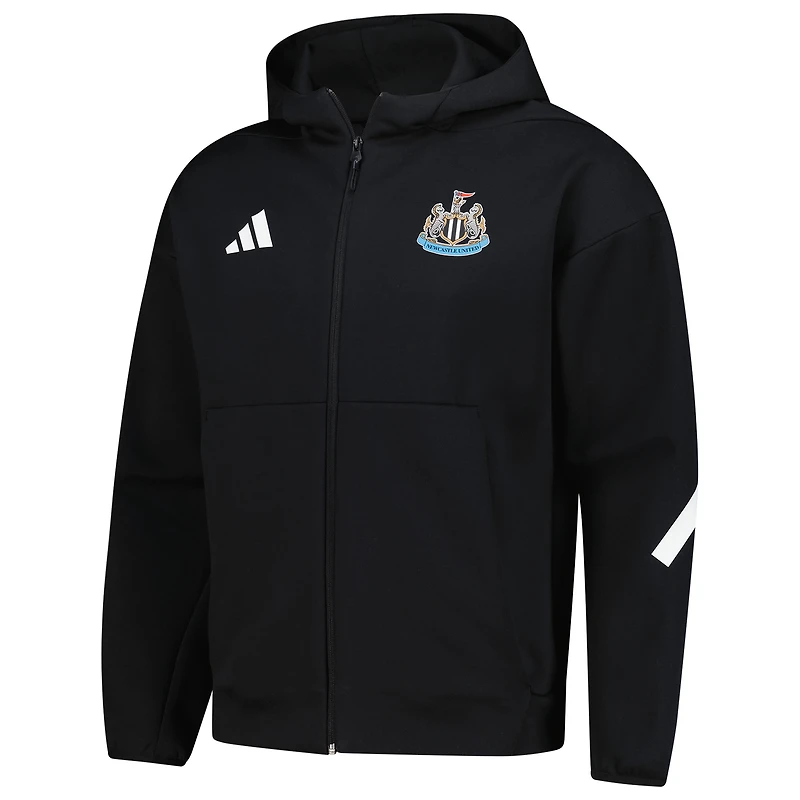 Veste à capuche entièrement zippée adidas Anthem Newcastle United 2025/26 noire pour homme