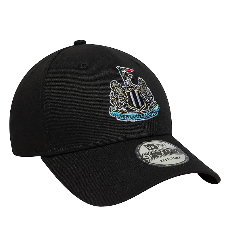 Casquette ajustable noire Newcastle United Core 9FORTY de New Era pour homme