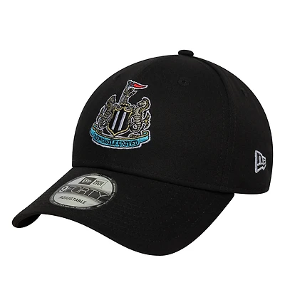 Men's New Era  Black Newcastle United Core 9FORTY Adjustable Hat