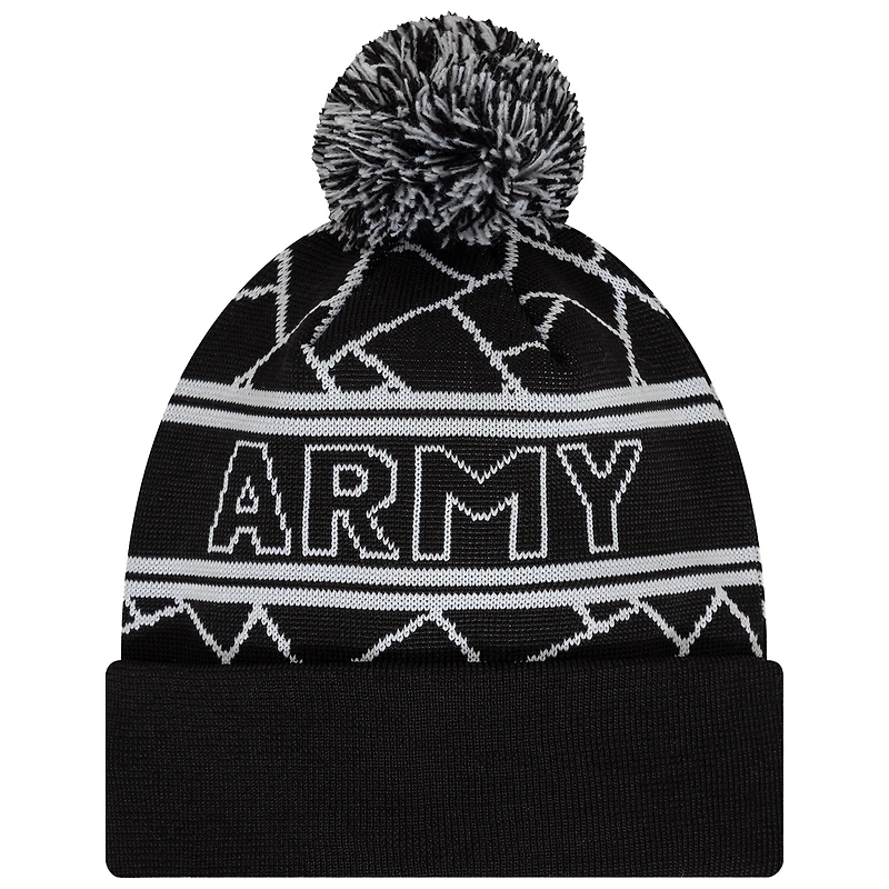 Men's New Era Black Newcastle United Sport Cuffed Knit Hat with Pom