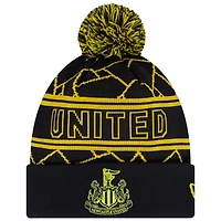 Men's New Era Black Newcastle United Sport Cuffed Knit Hat with Pom
