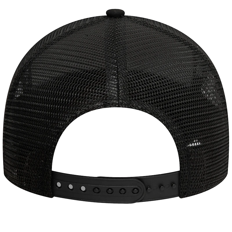 Youth New Era Black Newcastle United Core Trucker Adjustable Hat