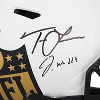 Casque authentique Riddell NFL Shield Lunar Eclipse Speed ​​autographié pour la draft NFL 2021 avec six signatures