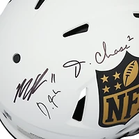 Casque authentique Riddell NFL Shield Lunar Eclipse Speed ​​autographié pour la draft NFL 2021 avec six signatures
