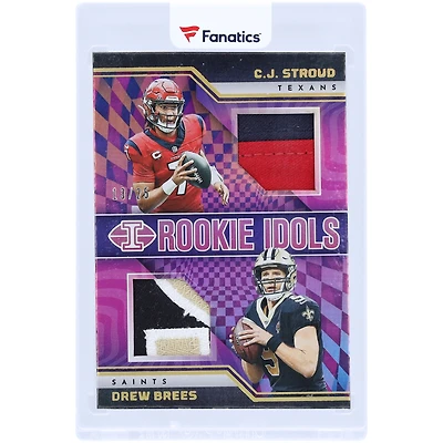 C.J. Stroud & Drew Brees 2023 Panini Illusions Dual Relics #RM-SB #13/25 Rookie Card