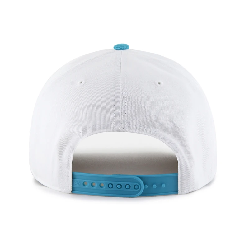 Men's '47 White/Aqua NFL Multi-Team Throwback Dueling Logos Adjustable Hitch Hat