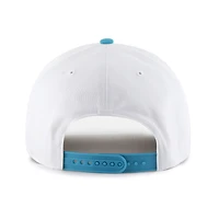 Men's '47 White/Aqua NFL Multi-Team Throwback Dueling Logos Adjustable Hitch Hat