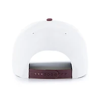 Casquette homme '47 blanche/marron NFL multi-équipes rétro avec logos duels et système de réglage de la hauteur