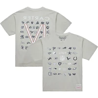 T-shirt gris Carter VI pour homme Mitchell & Ness x NFL Lil Wayne
