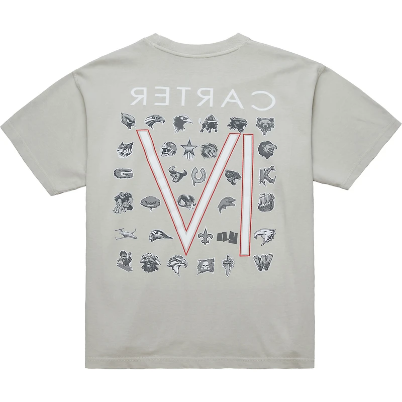 T-shirt gris Carter VI pour homme Mitchell & Ness x NFL Lil Wayne