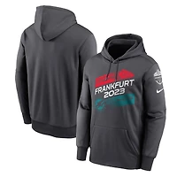Men's Nike Heather Charcoal Jacksonville Jaguars vs. Buffalo Bills 2023 London Game Pullover Hoodie
