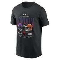 Men's Nike Black Minnesota Vikings vs. Cleveland Browns International Games London 2025 T-Shirt