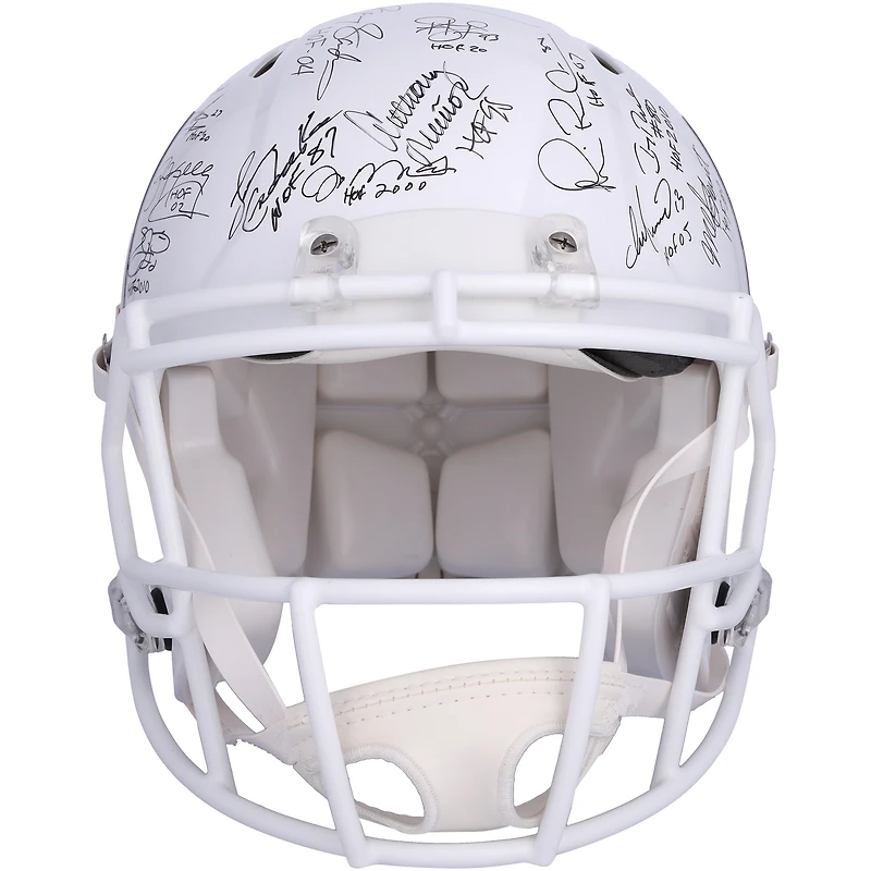 NFL Hall of Famers Autographed Riddell Speed Authentic Helmet with 34 Signatures & Induction Year Inscriptions - Limited Edition of 24