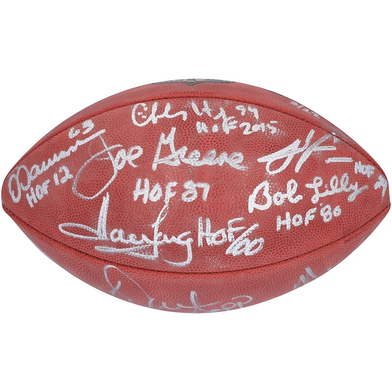 NFL Trench Goats Autographed Wilson Duke Football with 10 Signatures & Hall of Fame Induction Year Inscriptions - Limited Edition of 12